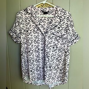 Kate spade bow button up pajama top